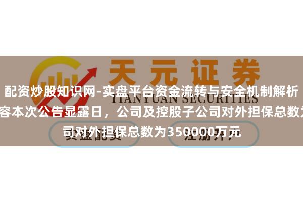 配资炒股知识网-实盘平台资金流转与安全机制解析 新赛股份：纵容本次公告显露日，公司及控股子公司对外担保总数为350000万元